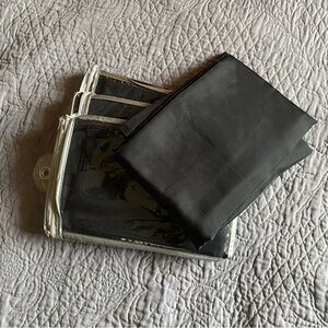 Black Sheer Rod Pocket Window Panels 59"W x 84"L